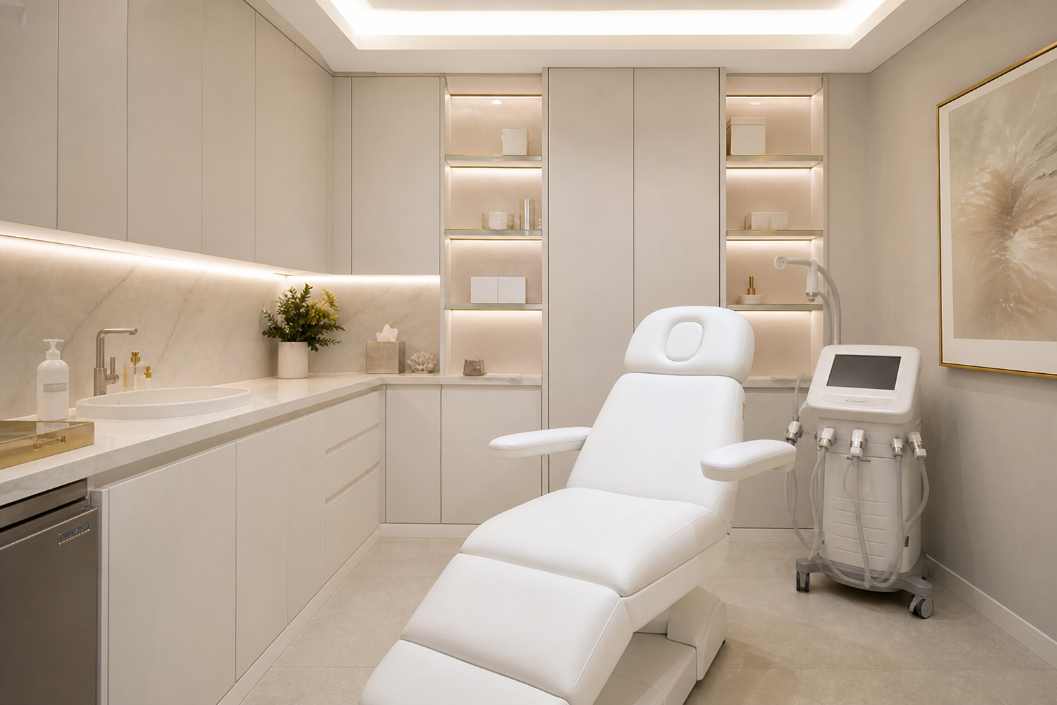 EsteCenter İstanbul'da Botox uygulanan medikal estetik tedavi odası